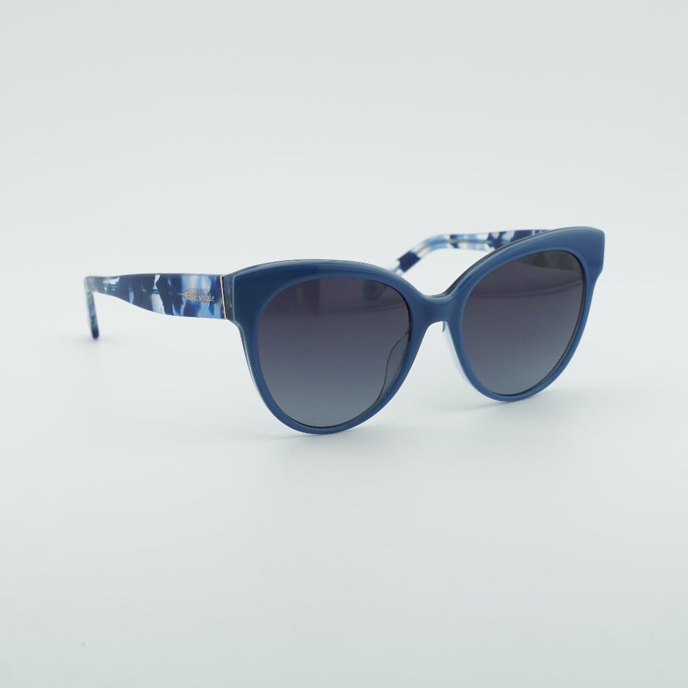 Kate Spade AUBRIELLA/G/S 0PJP 9 Sunglasses Blue Cat Eye Frame, Grey Lenses